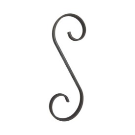 Volute S acier 343x110 mm en plat 16x5 mm pour ferronnerie