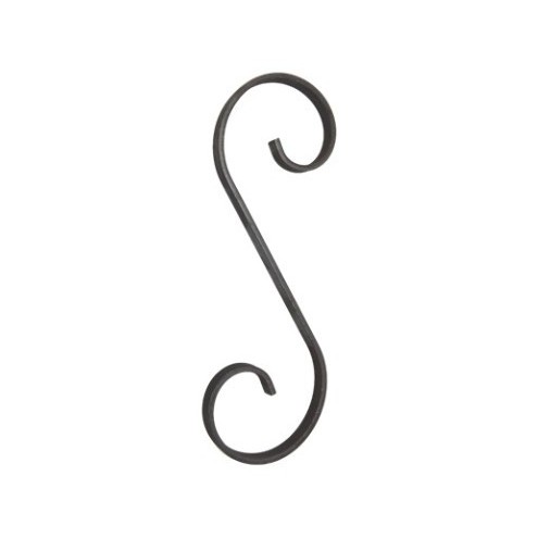 Volute S acier 343x110 mm en plat 16x5 mm pour ferronnerie