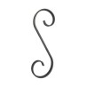Volute S acier 343x110 mm en plat 16x5 mm pour ferronnerie
