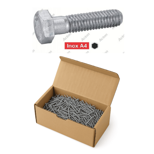 Boîte de vis tête hexagonale Inox A4