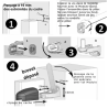 Gond Modulo Ø12 inox – Portail PVC – Réglable