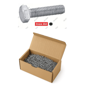 Boîte de vis métaux inox A4 filetage total