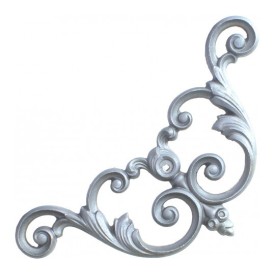 Volute d'angle aluminium 260x260 mm avec fixation centrale