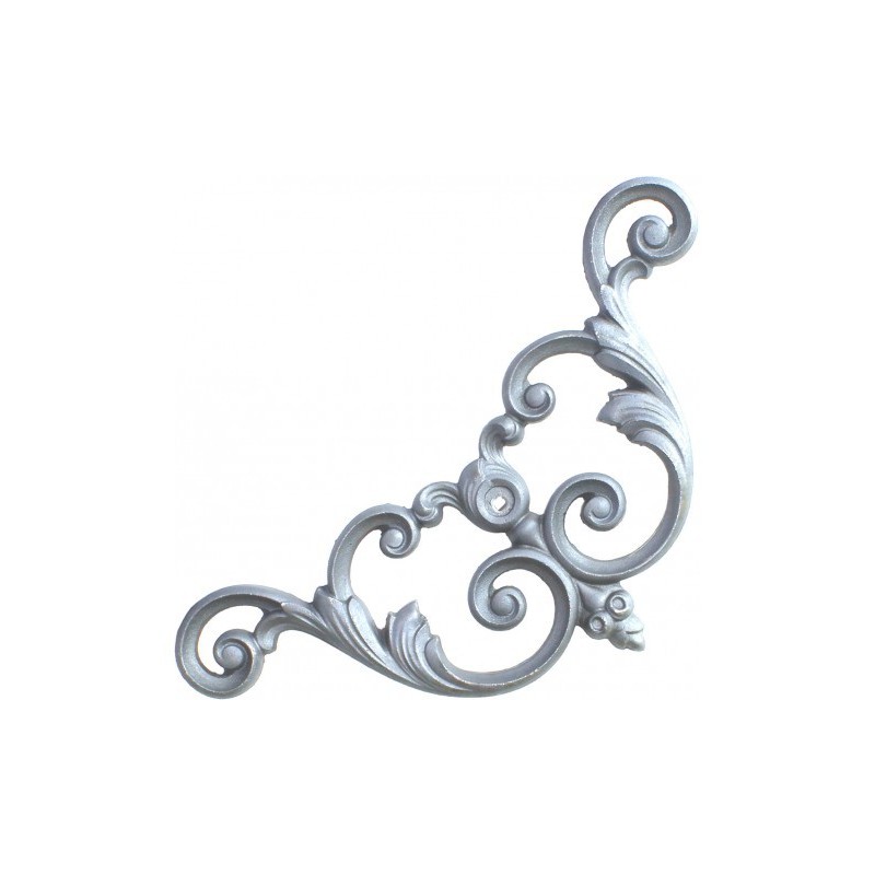 Volute d'angle aluminium 260x260 mm avec fixation centrale