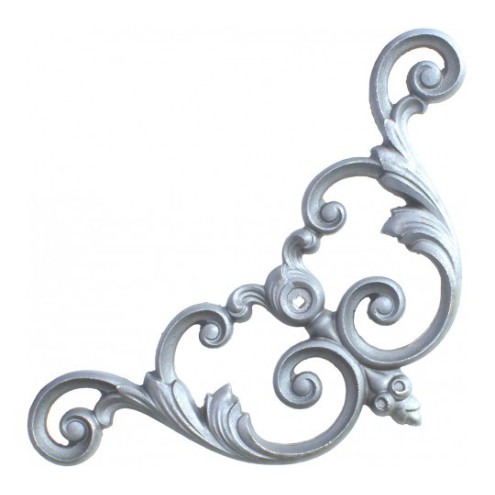 Volute d'angle aluminium 260x260 mm avec fixation centrale