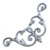 Volute d'angle aluminium 260x260 mm avec fixation centrale