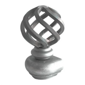 Boule torsadée en acier sur socle de raccordement