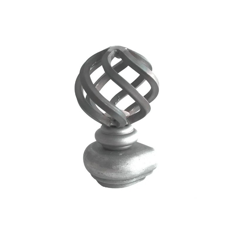 Tête départ spirale fer Ø75 mm fixation facile garde-corps
