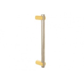 Poignée de porte droite inox et titane AISI 304 hauteur 400 mm