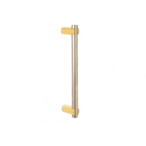 Poignée de porte droite inox et titane AISI 304 hauteur 400 mm