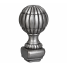 Boule d'ornement en acier sur socle