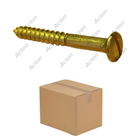 Vis à bois laiton tête ronde fendue – idéale pour montage décoratif norme DIN 96