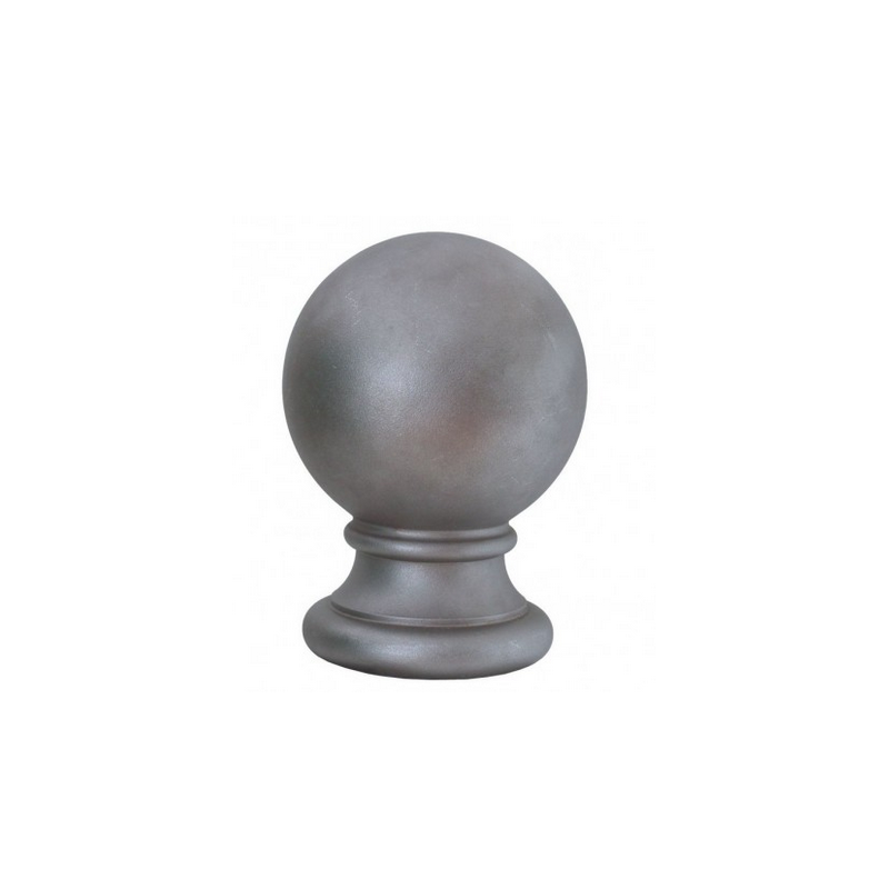 Boule de décoration en fonte zinguée avec base ronde