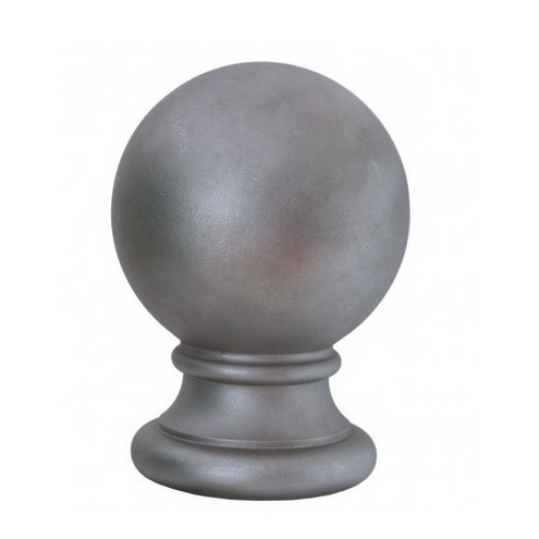 Boule de décoration en fonte zinguée avec base ronde