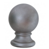 Boule de décoration en fonte zinguée avec base ronde