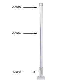 Rondelle aluminium déco lisse 95x125 – Finition pour rond Ø80 mm