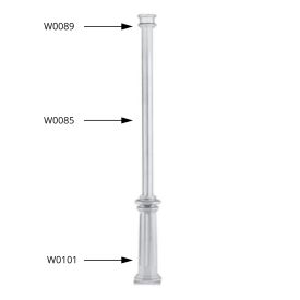 Rondelle aluminium déco canelé 95x125 mm – Pour rond Ø80 mm