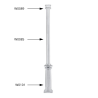 Colonne aluminium Ø80 cannelé – 3000 mm | Esse Diffusion