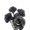Rose décor fer forgé Ø70 mm – Tige 200 mm en acier estampé