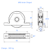 Roue en V avec support – Acier zingué ou inox pour portail coulissant