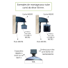 Embout alu-laiton pour pivot- axe Ø12 mm-tube 40x40mm