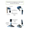 Embout en nylon pour pivot de portail en tube carré de 30, 35 ou 40mm.