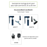 Kit de rénovation de pivot de portail - tube carré de 30, 35 ou 40mm