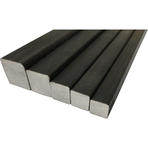 Carré plein acier | Sections 8x8 à 25x25 mm | Longueurs 1 à 2 mètres