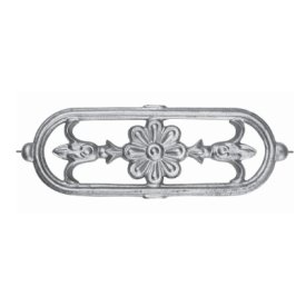 Décoration aluminium 310x110 mm pour portail | Palmettes et rosaces