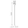 Barreau crosse acier 1000x105 mm | Montant de garde-corps en plat