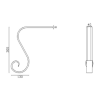 Crosse de main courante acier 450x180 mm | Finition garde-corps