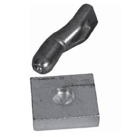 Pivot inférieur en acier à roulement à billes pour portail lourd avec platine de fixation.