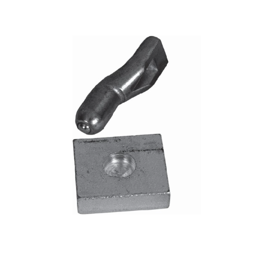 Pivot inférieur en acier à roulement à billes pour portail lourd avec platine de fixation.
