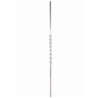 Barreau droit en aluminium de section carrée 14 mm doté d'une torsade décorative centrale.