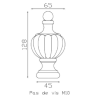 Ornement aluminium M10 128x65 mm