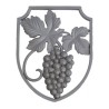 Cadre décoratif en acier avec grappe de raisin moulée double face 215x165 mm