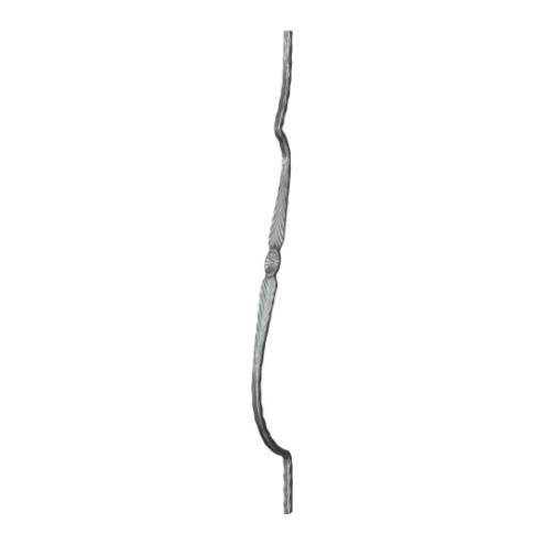 Barreau martelé et galbé en acier 900x130 mm pour grille de fenêtre