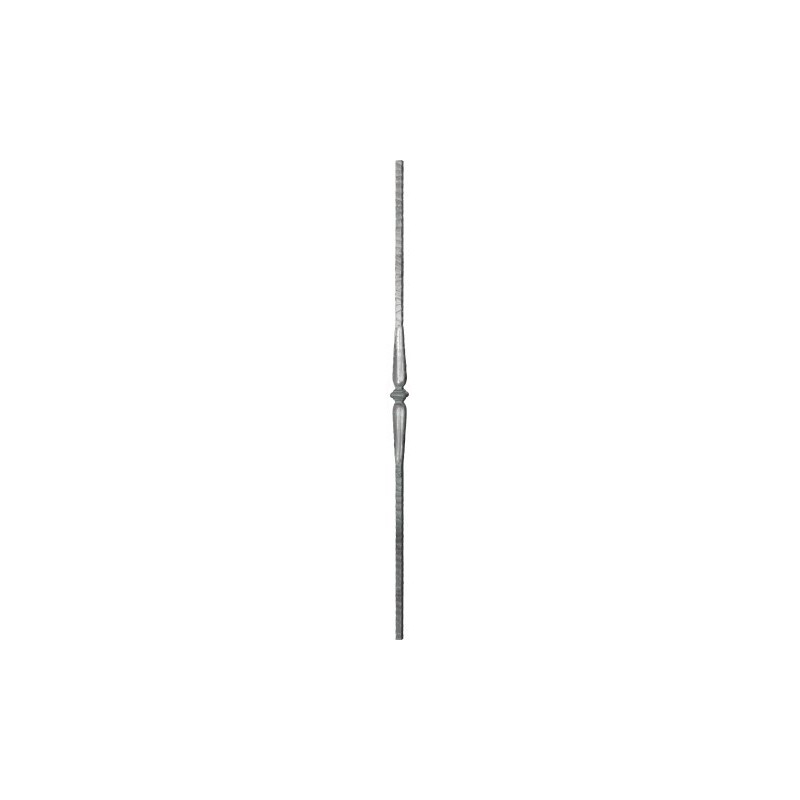 Barreau en fer forgé ciselé martelé à froid disponible en carré 12 ou 14 mm