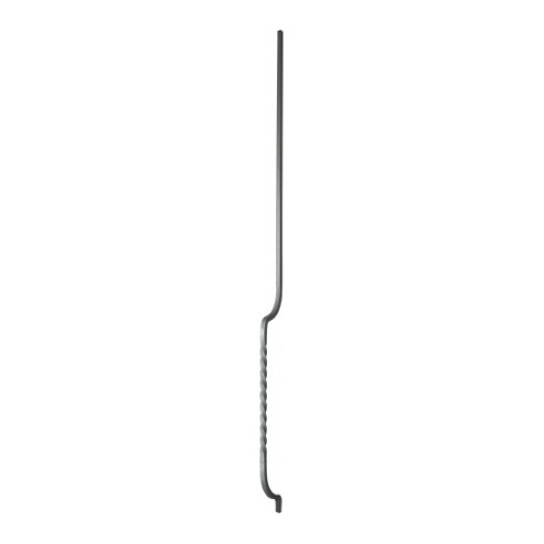 Barreau torsadé galbé en fer forgé carré 14 mm pour grille de fenêtre