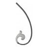Volute en fer forgé avec motif végétal 240x90 mm gauche ou droit