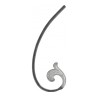 Volute en fer forgé avec motif végétal 240x90 mm gauche ou droit