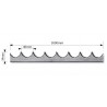 Bande de tôle dentelée en acier, épaisseur 3 mm, longueur 75 cm ou 1,5 m, protection pour clôtures et portails.