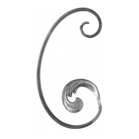 Volute en fer forgé  style classique avec feuille d'acanthe