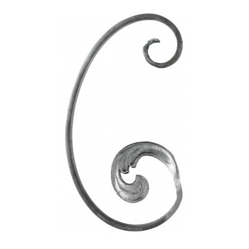 Volute en fer forgé  style classique avec feuille d'acanthe