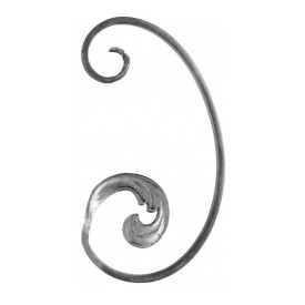 Volute en fer forgé  style classique avec feuille d'acanthe