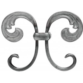Volutes en C en fer pour barreau décoratif 180x130 mm
