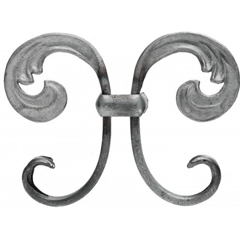 Volutes en C en fer pour barreau décoratif 180x130 mm