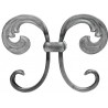 Volutes en C en fer pour barreau décoratif 180x130 mm