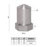 Kit de remplacement de pivot - Axe Ø20mm et vis M12