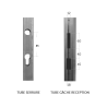 Kit serrure et tubes usinés 30 mm pour portail battant